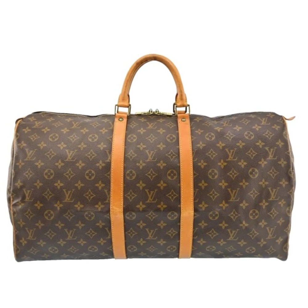 LOUIS VUITTON Keepall 55 Monogram Boston Bag Monogram Canvas